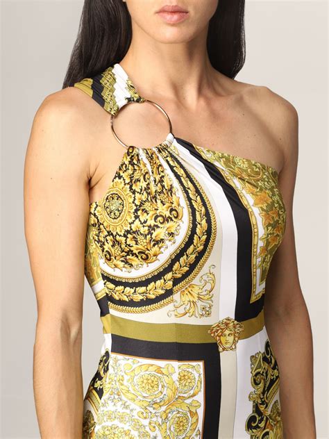 versace doek|versace one shoulder dress.